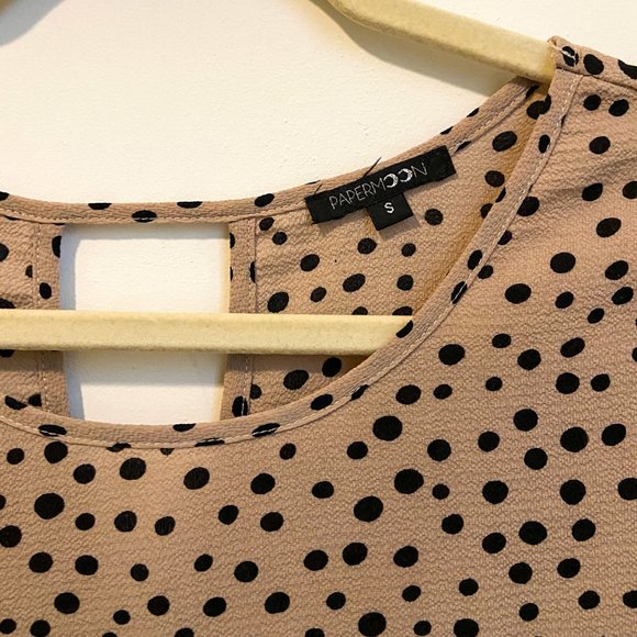 Papermoon Blouse Dotted Short Sleeves Small - Picture 4 of 5